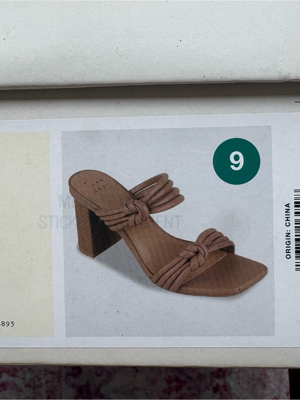 NWT “ A New Day” Ania block heel sandal with stylish bow knot design.